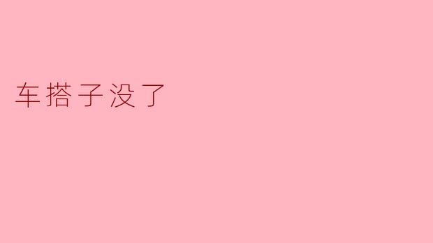 车搭子没了
