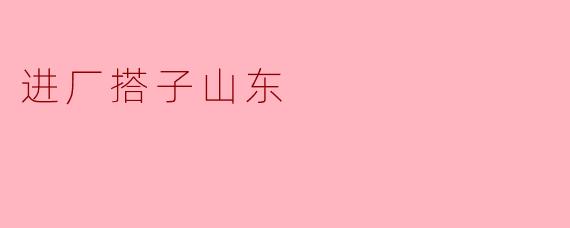 进厂搭子山东