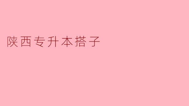 陕西专升本搭子