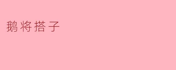 鹅将搭子